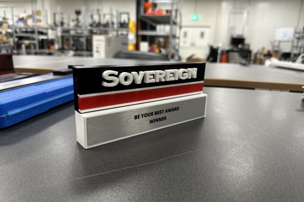 3D printed Sovereign Employee of the Month Award
