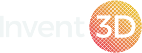 invent 3d white logo